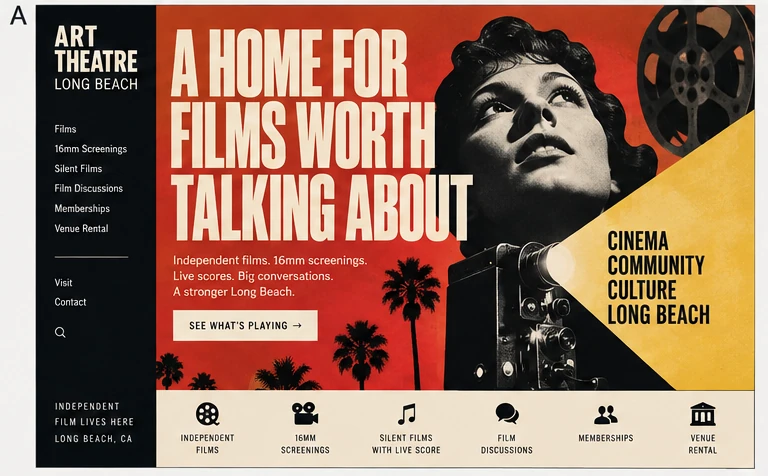 Art Theatre Long Beach website concept A