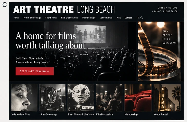 Art Theatre Long Beach website concept C