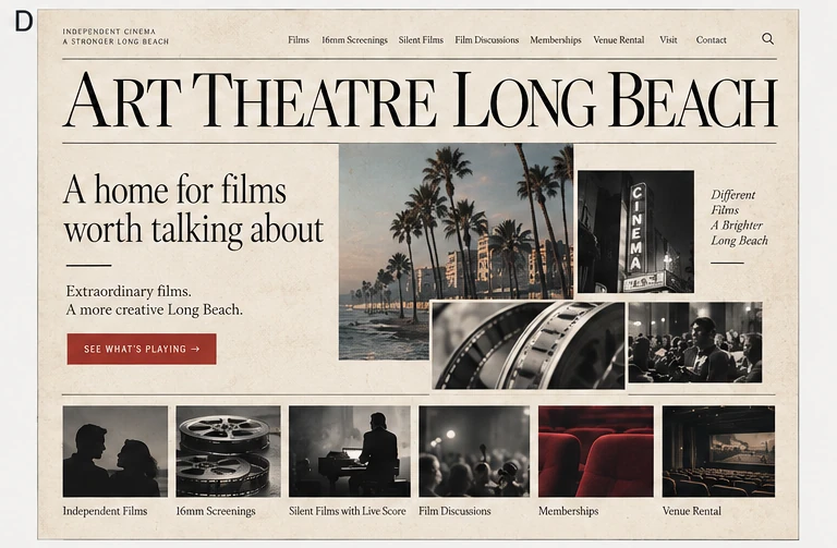 Art Theatre Long Beach website concept D