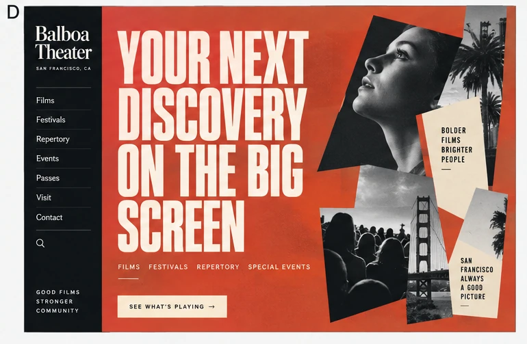 Balboa Theater website concept D