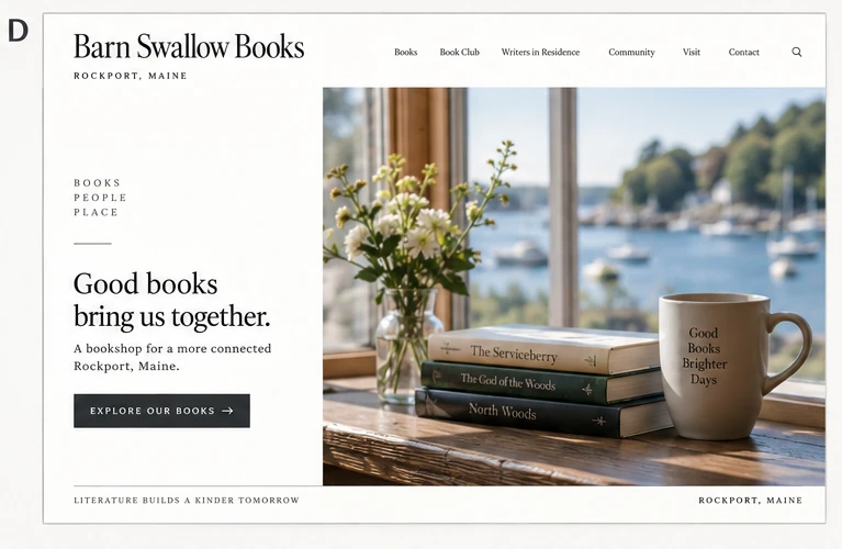 Barn Swallow Books website concept D
