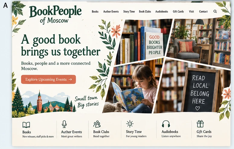 BookPeople of Moscow website concept A