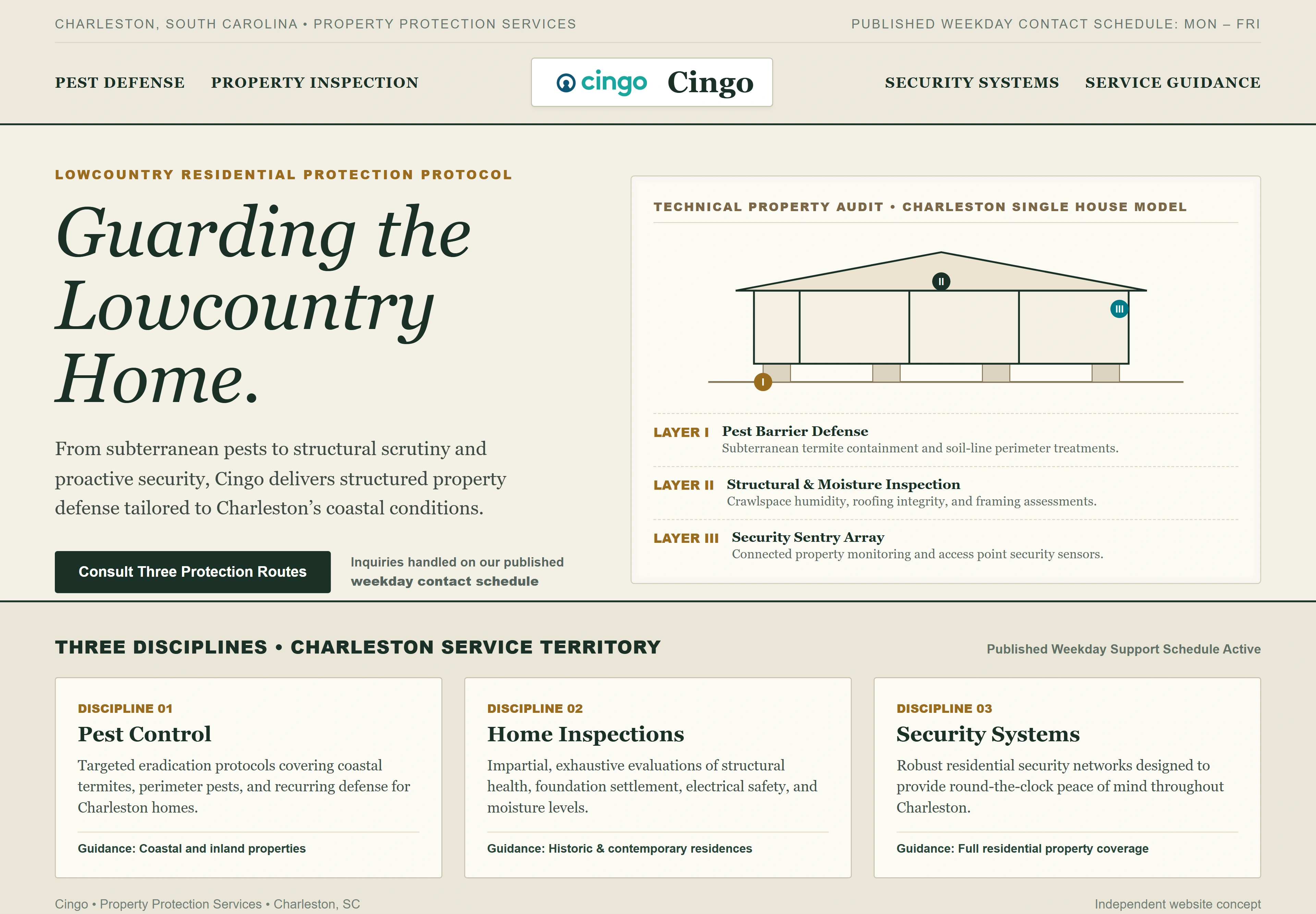 Cingo, individual website design concept C