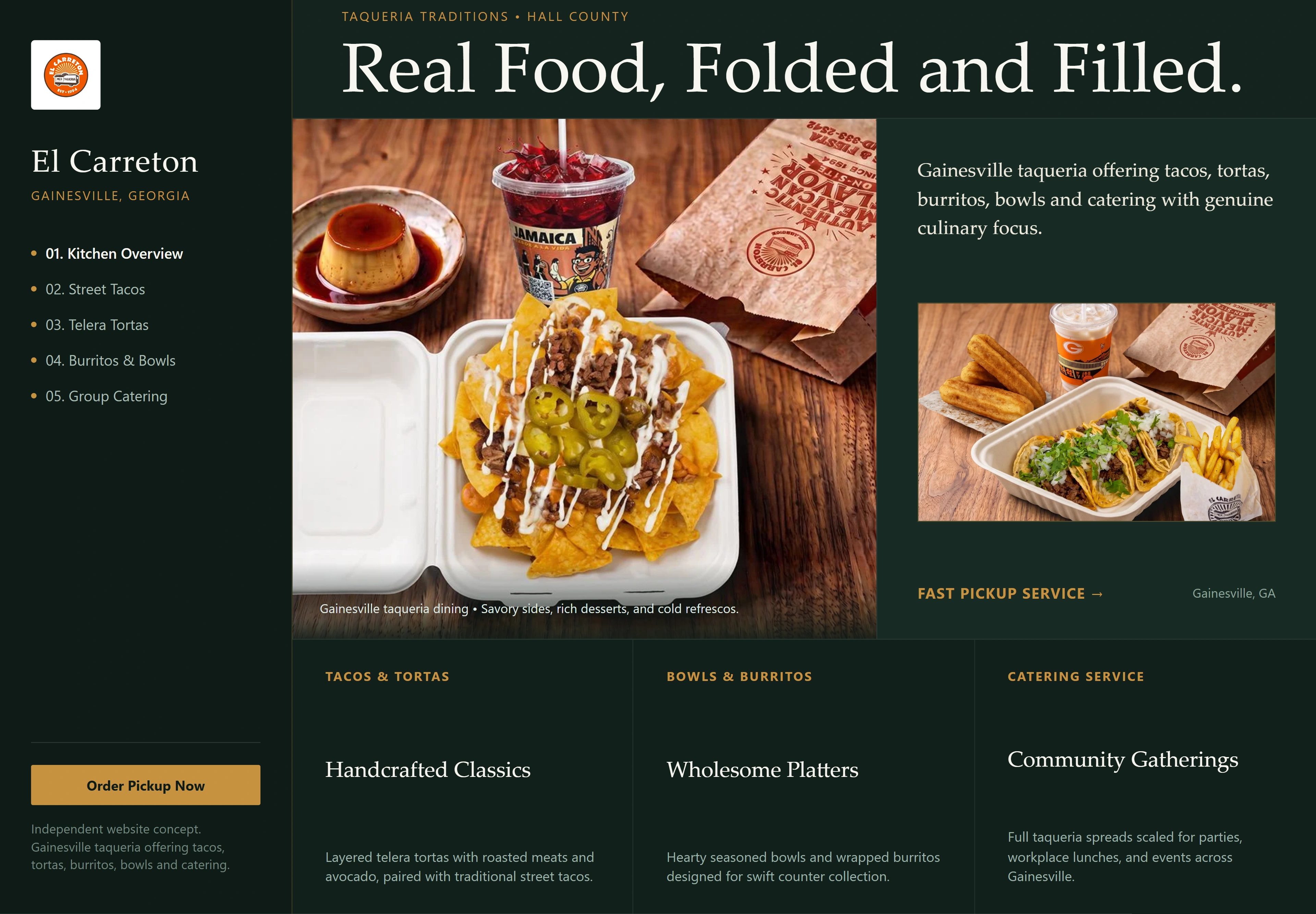 El Carreton, individual website design concept D