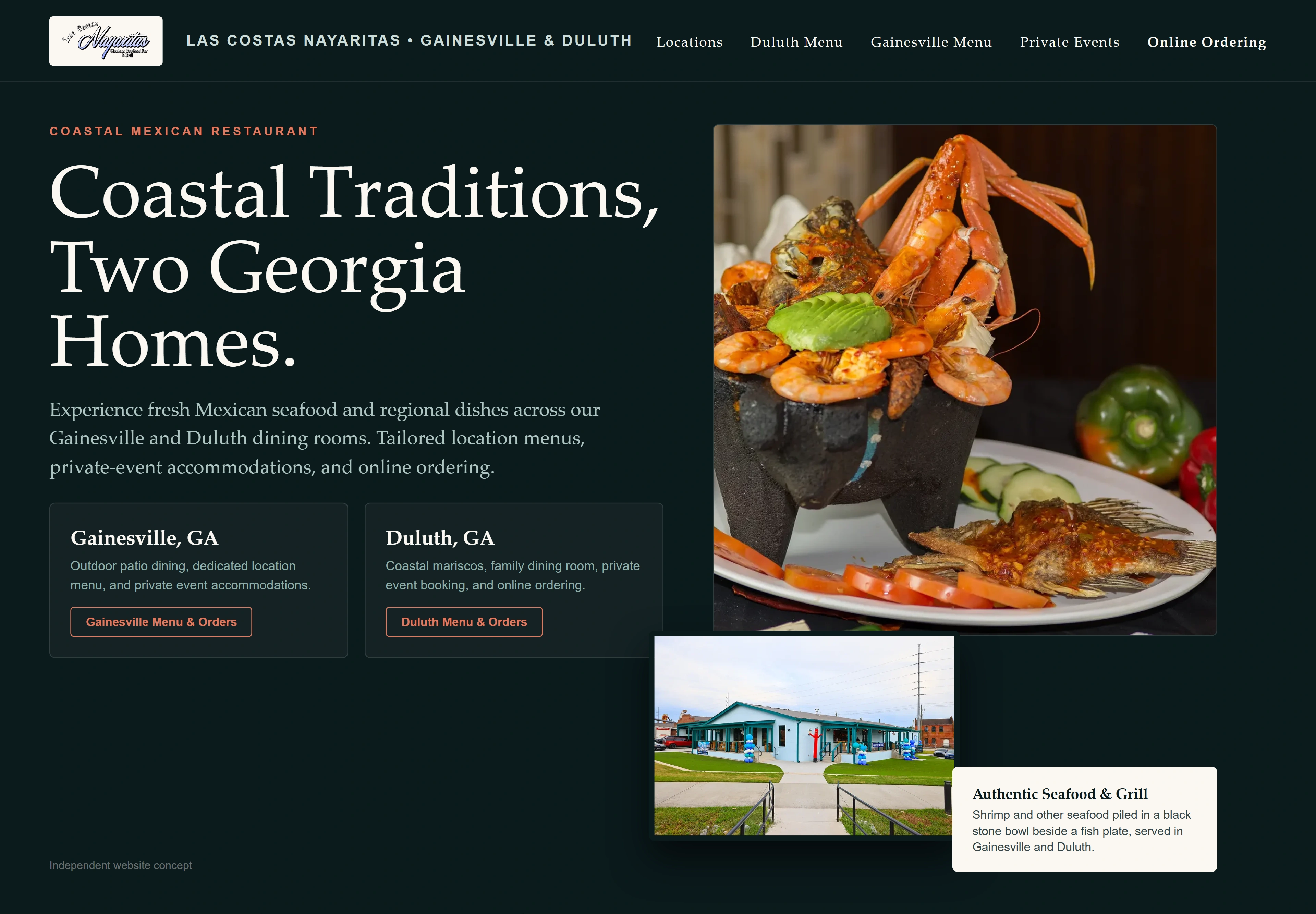 Las Costas Nayaritas, individual website design concept D