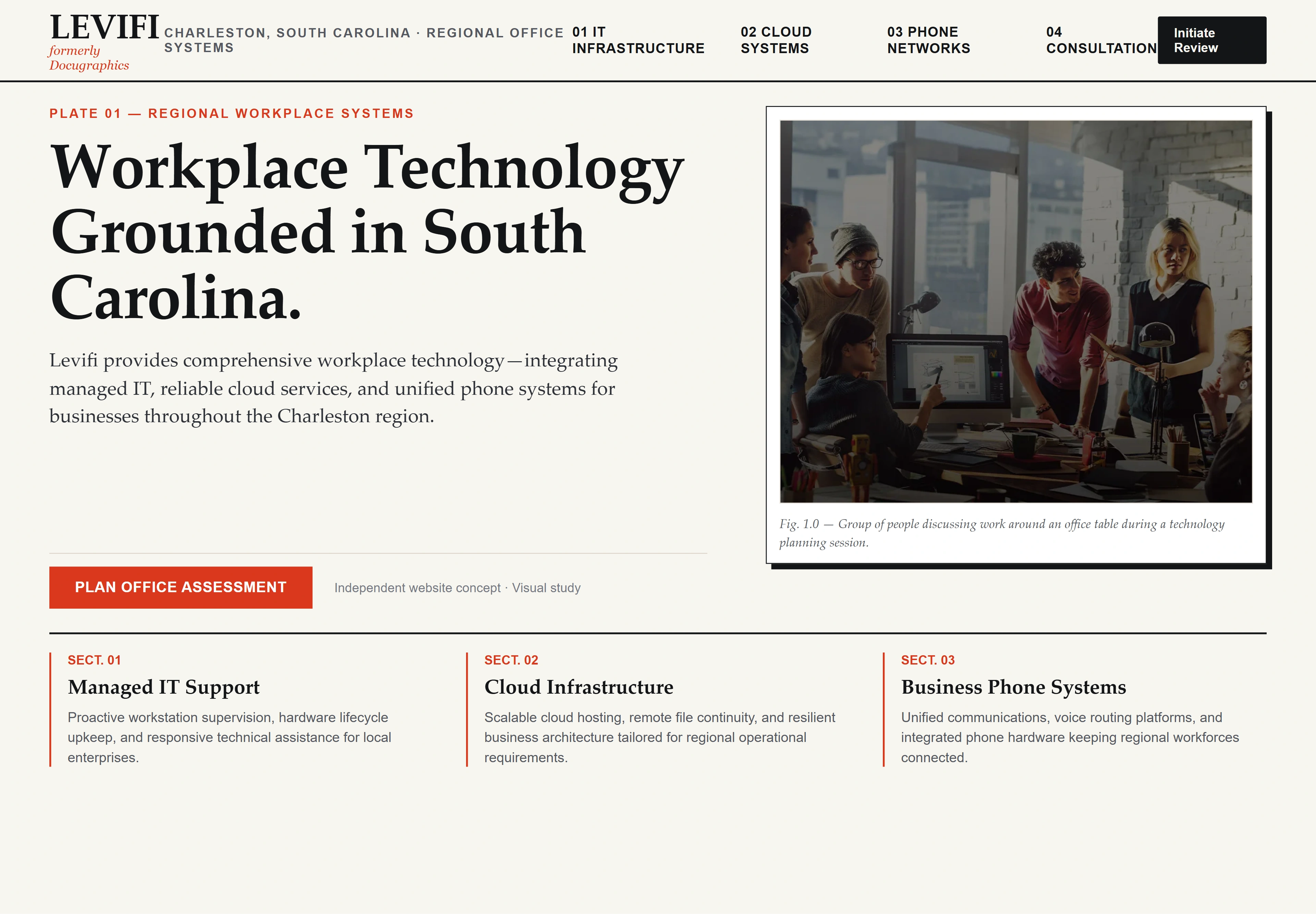 Levifi (formerly Docugraphics), individual website design concept B