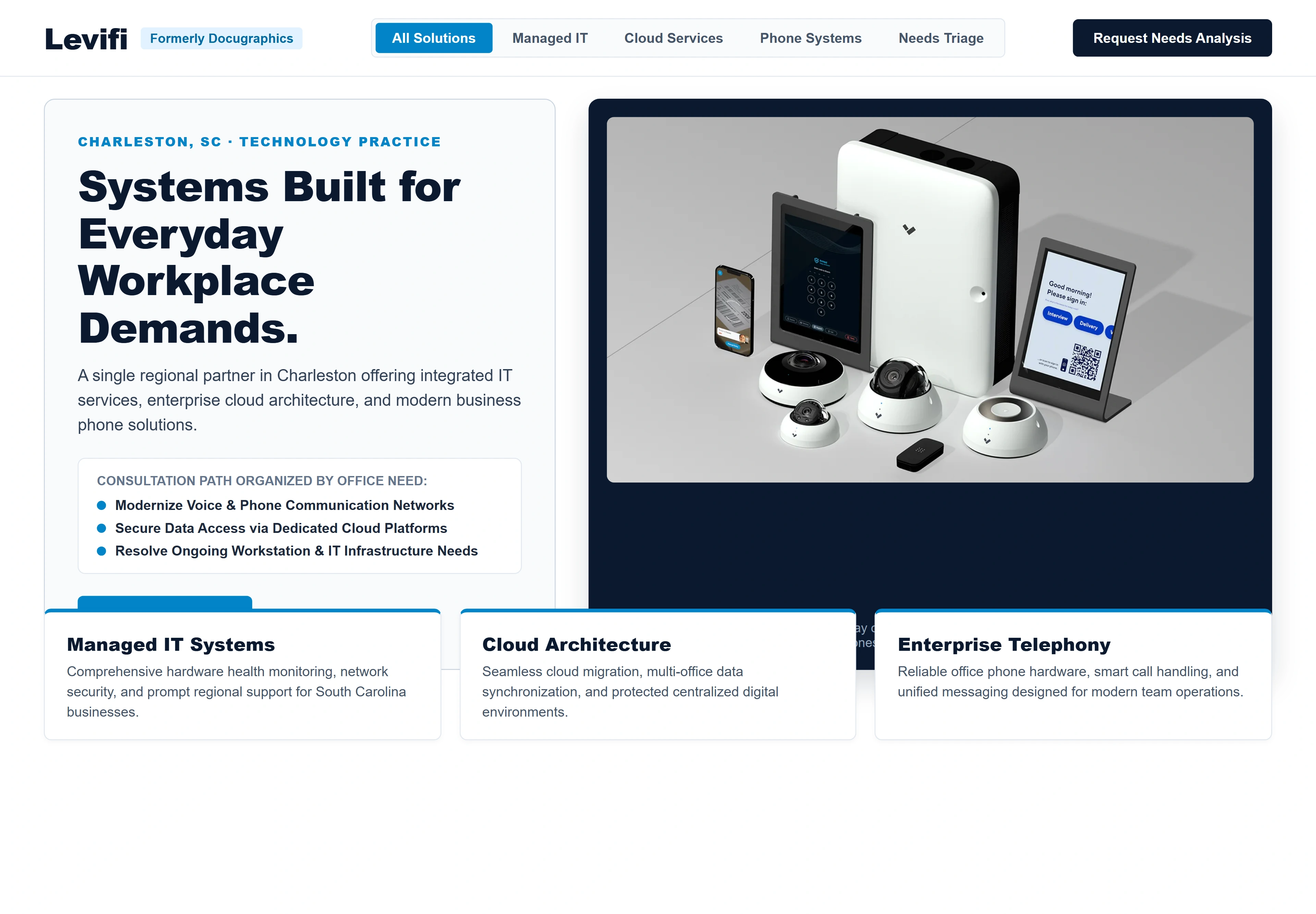 Levifi (formerly Docugraphics), individual website design concept C