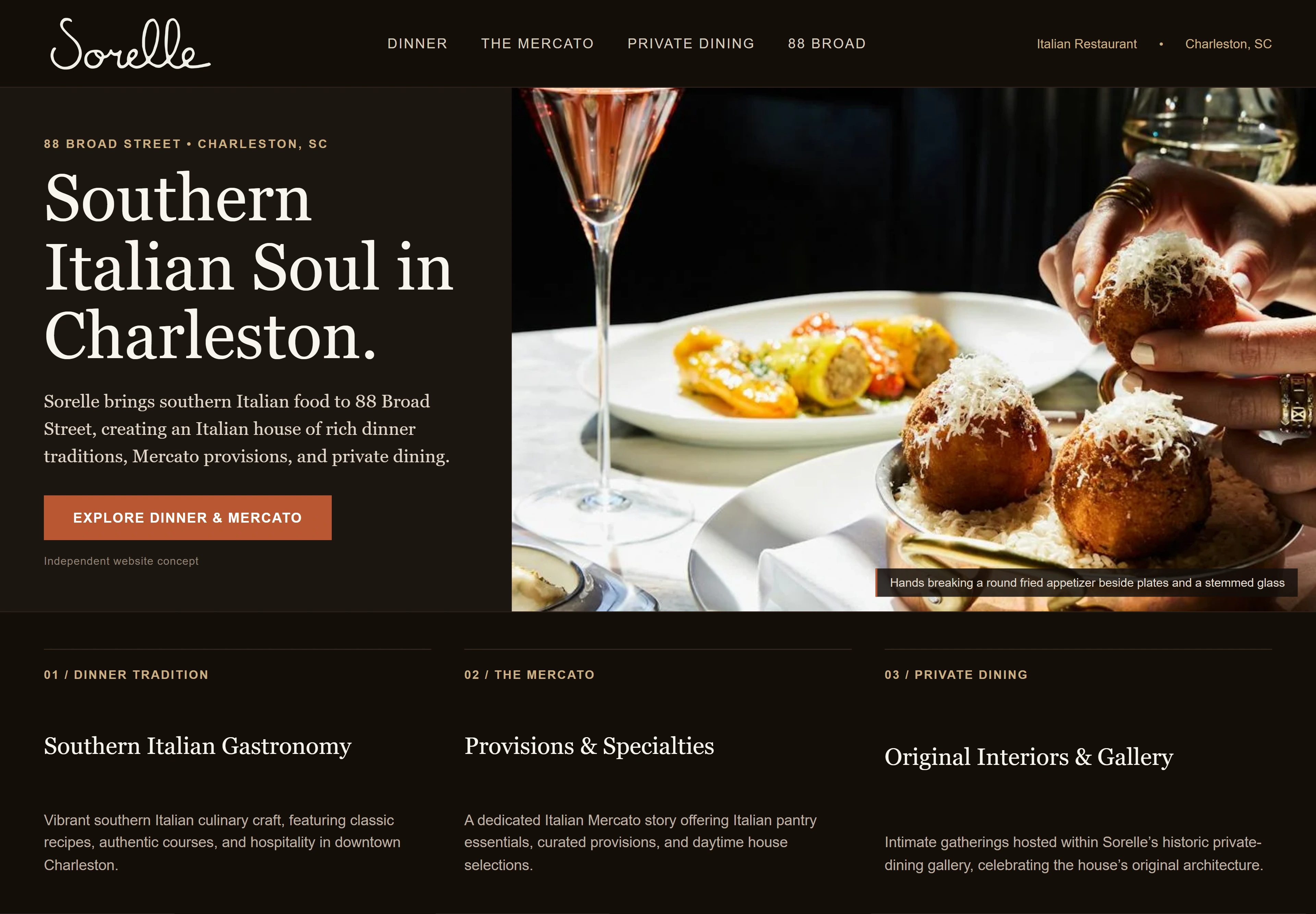 Sorelle, individual website design concept A